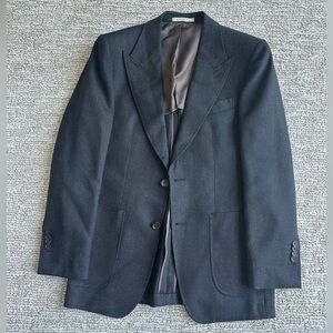 Used Dark Grey Peak Lapel Brushed Wool SUITSUPPLY Blazer (38R)